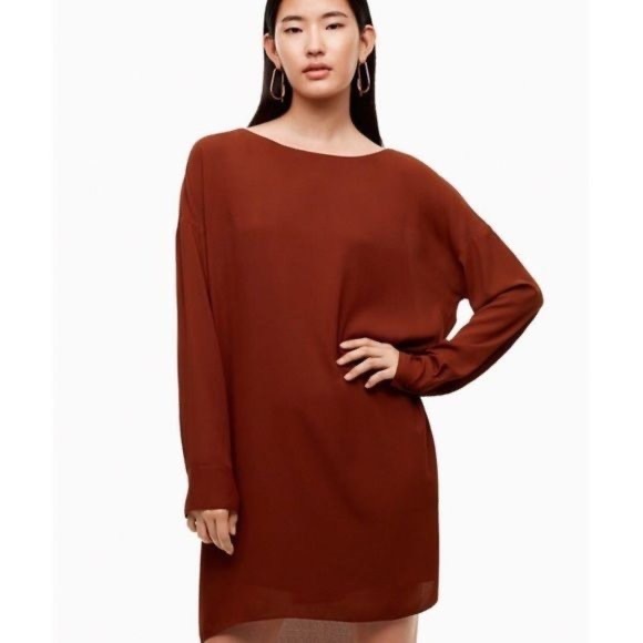 Aritzia Babaton Dafford Dress - Rust (XS) - Picture 10 of 11